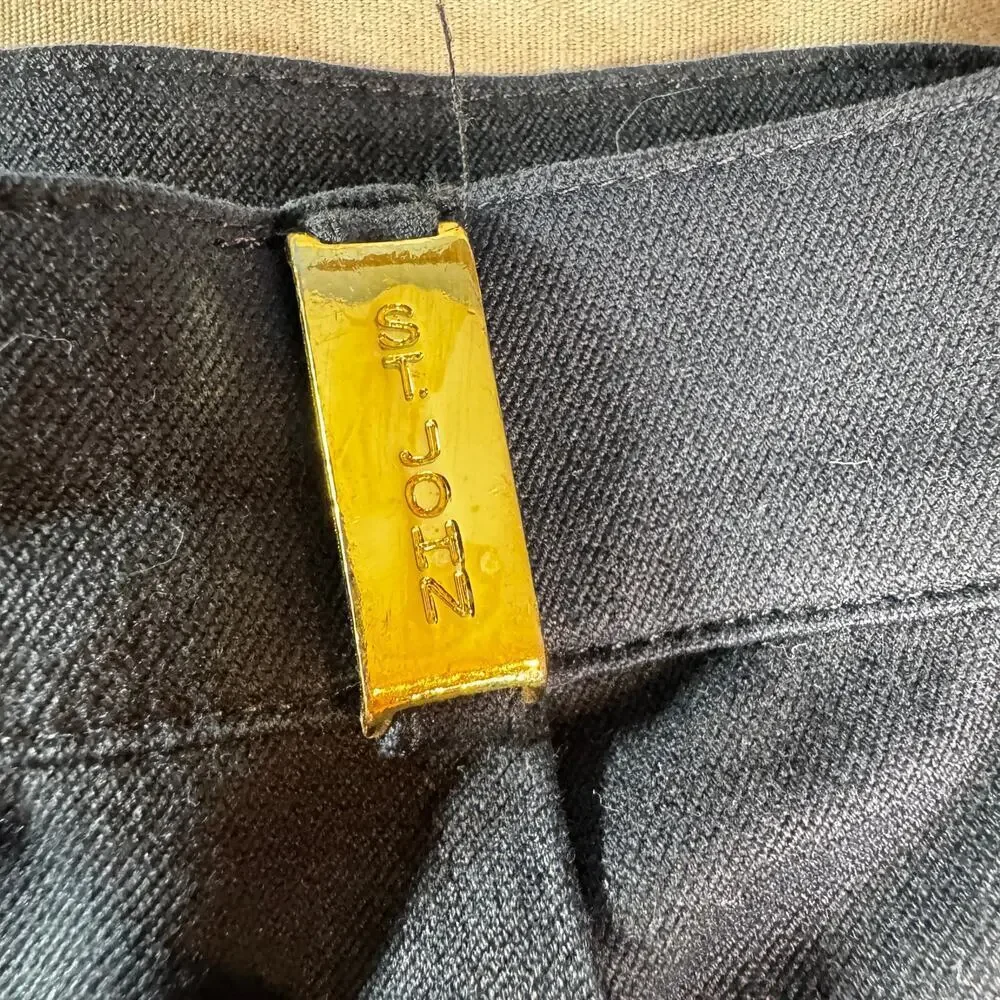 St. John Sport by Marie Gray Women's sz 12 Five Pocket Black Pant Stretch